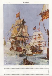 Szene aus der spanischen Armada, 1588